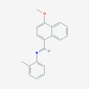 molecular formula C19H17NO B404008 N-[(4-methoxy-1-naphthyl)methylene]-2-methylaniline 