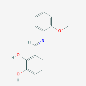 3-{[(2-Methoxyphenyl)imino]methyl}-1,2-benzenediol