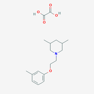 molecular formula C18H27NO5 B4040119 3,5-Dimethyl-1-[2-(3-methylphenoxy)ethyl]piperidine;oxalic acid 