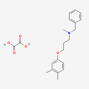 molecular formula C21H27NO5 B4040156 草酸N-苄基-3-(3,4-二甲基苯氧基)-N-甲基-1-丙胺 