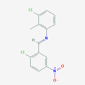 (3-Chloro-2-methylphenyl)(2-chloro-5-nitrobenzylidene)amine