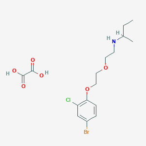 N-[2-[2-(4-bromo-2-chlorophenoxy)ethoxy]ethyl]butan-2-amine;oxalic acid