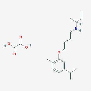 molecular formula C20H33NO5 B4040199 草酸 N-(仲丁基)-4-(5-异丙基-2-甲基苯氧基)-1-丁胺 