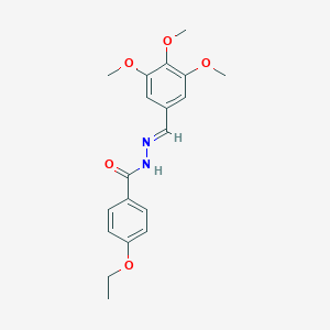 molecular formula C19H22N2O5 B404020 4-Ethoxy-benzoic acid (3,4,5-trimethoxy-benzylidene)-hydrazide 