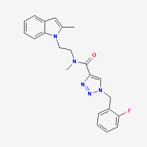 1-(2-fluorobenzyl)-N-methyl-N-[2-(2-methyl-1H-indol-1-yl)ethyl]-1H-1,2,3-triazole-4-carboxamide