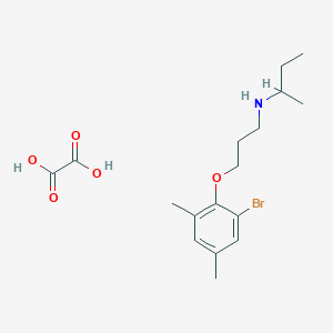 molecular formula C17H26BrNO5 B4040214 草酸N-[3-(2-溴-4,6-二甲基苯氧基)丙基]-2-丁胺 