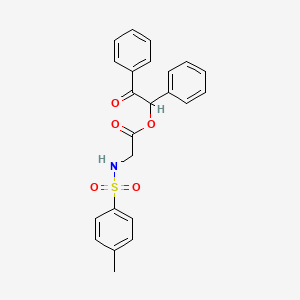 molecular formula C23H21NO5S B4040218 2-oxo-1,2-diphenylethyl N-[(4-methylphenyl)sulfonyl]glycinate 