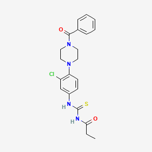 N-({[4-(4-benzoyl-1-piperazinyl)-3-chlorophenyl]amino}carbonothioyl)propanamide