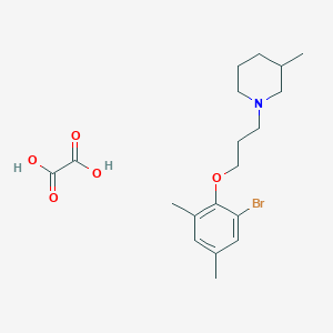 1-[3-(2-Bromo-4,6-dimethylphenoxy)propyl]-3-methylpiperidine;oxalic acid