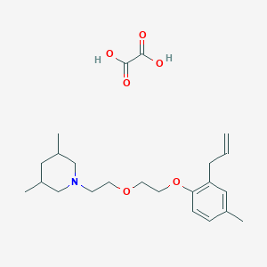 molecular formula C23H35NO6 B4040260 1-{2-[2-(2-烯丙基-4-甲基苯氧基)乙氧基]乙基}-3,5-二甲基哌啶草酸盐 