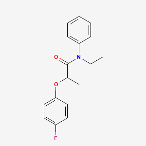 molecular formula C17H18FNO2 B4040269 N-ethyl-2-(4-fluorophenoxy)-N-phenylpropanamide 