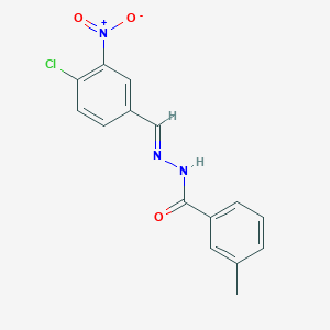 molecular formula C15H12ClN3O3 B404028 N'-{4-chloro-3-nitrobenzylidene}-3-methylbenzohydrazide 