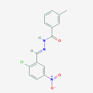 molecular formula C15H12ClN3O3 B404029 N'-{2-chloro-5-nitrobenzylidene}-3-methylbenzohydrazide 
