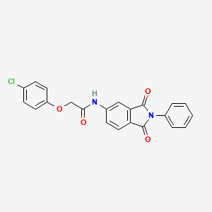 molecular formula C22H15ClN2O4 B4040298 2-(4-chlorophenoxy)-N-(1,3-dioxo-2-phenyl-2,3-dihydro-1H-isoindol-5-yl)acetamide 