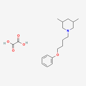 molecular formula C19H29NO5 B4040301 3,5-Dimethyl-1-(4-phenoxybutyl)piperidine;oxalic acid 