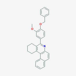 molecular formula C31H27NO2 B404031 5-[4-(Benzyloxy)-3-methoxyphenyl]-1,2,3,4-tetrahydrobenzo[a]phenanthridine 