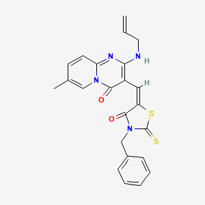 molecular formula C23H20N4O2S2 B4040314 2-(allylamino)-3-[(3-benzyl-4-oxo-2-thioxo-1,3-thiazolidin-5-ylidene)methyl]-7-methyl-4H-pyrido[1,2-a]pyrimidin-4-one 