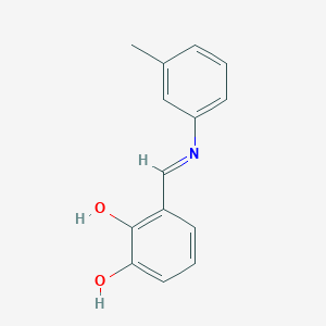 3-{[(3-Methylphenyl)imino]methyl}-1,2-benzenediol