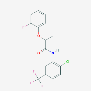 molecular formula C16H12ClF4NO2 B4040330 N-[2-氯-5-(三氟甲基)苯基]-2-(2-氟苯氧基)丙酰胺 