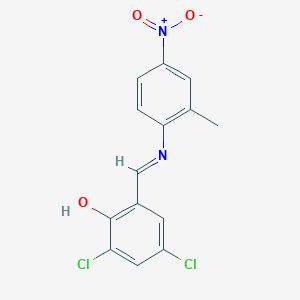 2,4-Dichloro-6-{[(2-methyl-4-nitrophenyl)imino]methyl}phenol