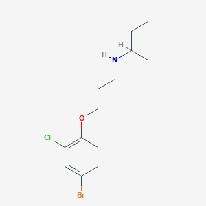 molecular formula C13H19BrClNO B4040361 N-[3-(4-bromo-2-chlorophenoxy)propyl]butan-2-amine 