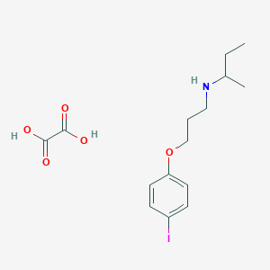 molecular formula C15H22INO5 B4040362 N-[3-(4-iodophenoxy)propyl]butan-2-amine;oxalic acid 