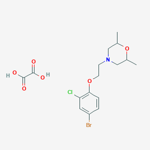 4-[2-(4-Bromo-2-chlorophenoxy)ethyl]-2,6-dimethylmorpholine;oxalic acid