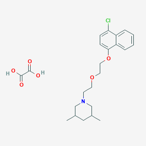 molecular formula C23H30ClNO6 B4040377 1-(2-{2-[(4-氯-1-萘基)氧基]乙氧基}乙基)-3,5-二甲基哌啶草酸盐 