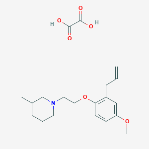 molecular formula C20H29NO6 B4040381 1-[2-(4-Methoxy-2-prop-2-enylphenoxy)ethyl]-3-methylpiperidine;oxalic acid 