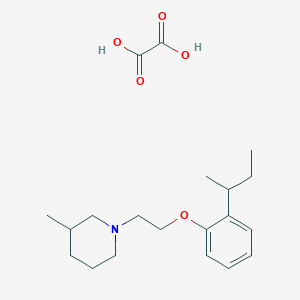 molecular formula C20H31NO5 B4040417 1-[2-(2-Butan-2-ylphenoxy)ethyl]-3-methylpiperidine;oxalic acid 