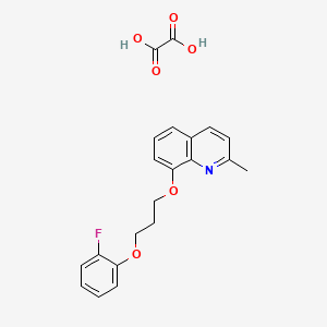 molecular formula C21H20FNO6 B4040431 8-[3-(2-氟苯氧基)丙氧基]-2-甲基喹啉草酸盐 