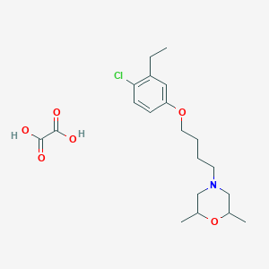 molecular formula C20H30ClNO6 B4040455 4-[4-(4-氯-3-乙基苯氧基)丁基]-2,6-二甲基吗啉草酸盐 