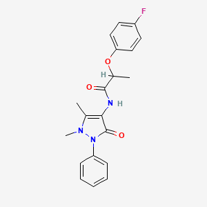 molecular formula C20H20FN3O3 B4040460 N-(1,5-dimethyl-3-oxo-2-phenyl-2,3-dihydro-1H-pyrazol-4-yl)-2-(4-fluorophenoxy)propanamide 