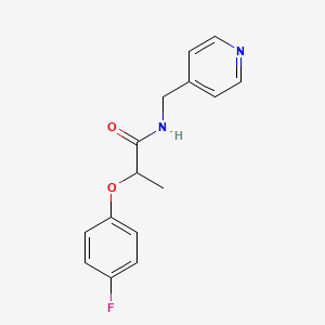 2-(4-fluorophenoxy)-N-(pyridin-4-ylmethyl)propanamide