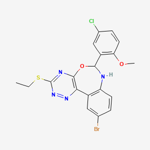 10-bromo-6-(5-chloro-2-methoxyphenyl)-3-(ethylthio)-6,7-dihydro[1,2,4]triazino[5,6-d][3,1]benzoxazepine