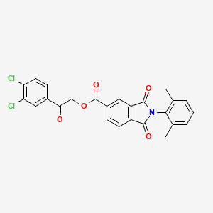 molecular formula C25H17Cl2NO5 B4040499 2-(3,4-dichlorophenyl)-2-oxoethyl 2-(2,6-dimethylphenyl)-1,3-dioxo-5-isoindolinecarboxylate 