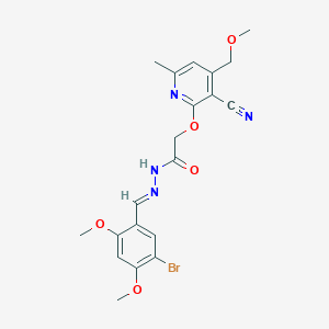 N'-(5-bromo-2,4-dimethoxybenzylidene)-2-{[3-cyano-4-(methoxymethyl)-6-methyl-2-pyridinyl]oxy}acetohydrazide