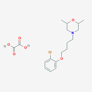 4-[4-(2-Bromophenoxy)butyl]-2,6-dimethylmorpholine;oxalic acid