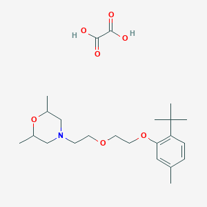 molecular formula C23H37NO7 B4040519 4-{2-[2-(2-叔丁基-5-甲基苯氧基)乙氧基]乙基}-2,6-二甲基吗啉草酸盐 