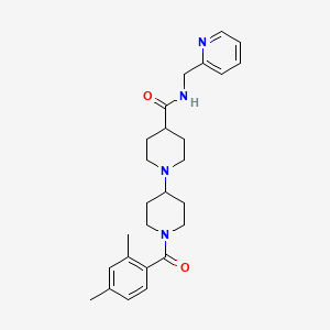 1-[1-(2,4-dimethylbenzoyl)piperidin-4-yl]-N-(pyridin-2-ylmethyl)piperidine-4-carboxamide