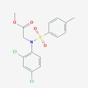 molecular formula C16H15Cl2NO4S B404057 Methyl {2,4-dichloro[(4-methylphenyl)sulfonyl]anilino}acetate 
