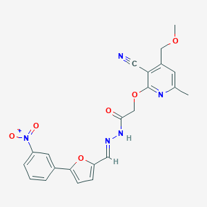 2-{[3-cyano-4-(methoxymethyl)-6-methyl-2-pyridinyl]oxy}-N'-[(5-{3-nitrophenyl}-2-furyl)methylene]acetohydrazide