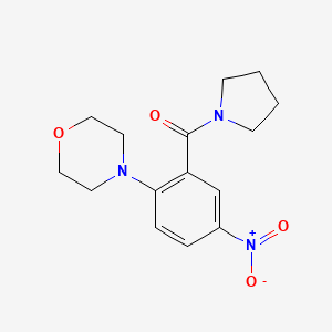 molecular formula C15H19N3O4 B4040600 4-[4-硝基-2-(1-吡咯烷基羰基)苯基]吗啉 