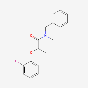 molecular formula C17H18FNO2 B4040615 N-benzyl-2-(2-fluorophenoxy)-N-methylpropanamide 