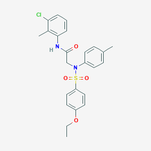 molecular formula C24H25ClN2O4S B404062 N-(3-chloro-2-methylphenyl)-2-{[(4-ethoxyphenyl)sulfonyl]-4-methylanilino}acetamide 