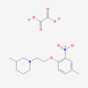 molecular formula C17H24N2O7 B4040621 3-Methyl-1-[2-(4-methyl-2-nitrophenoxy)ethyl]piperidine;oxalic acid 