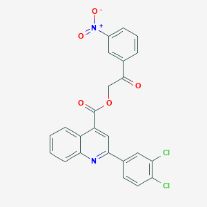 2-(3-nitrophenyl)-2-oxoethyl 2-(3,4-dichlorophenyl)-4-quinolinecarboxylate