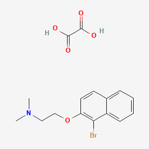 molecular formula C16H18BrNO5 B4040655 2-(1-bromonaphthalen-2-yl)oxy-N,N-dimethylethanamine;oxalic acid 