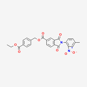 molecular formula C26H20N2O8 B4040661 4-(ethoxycarbonyl)benzyl 2-(4-methyl-2-nitrophenyl)-1,3-dioxo-5-isoindolinecarboxylate 