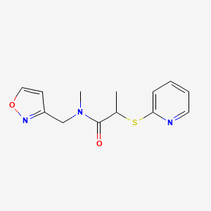 N-(3-isoxazolylmethyl)-N-methyl-2-(2-pyridinylthio)propanamide